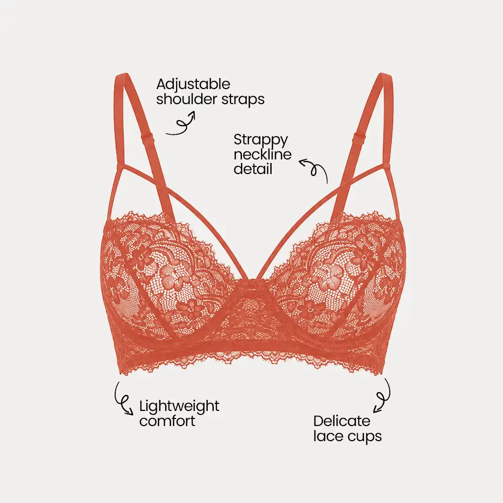Beyond Sexy Bralette, pink, orange, black