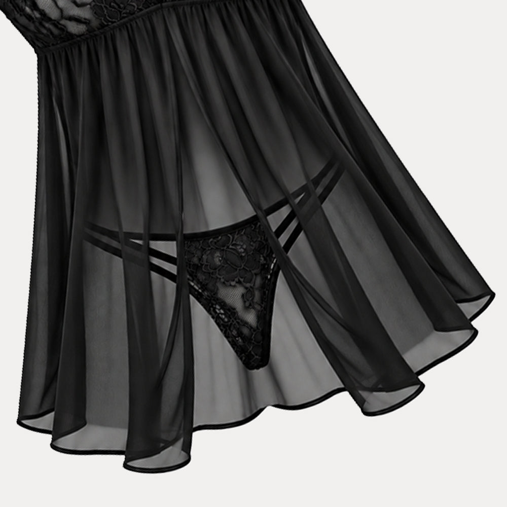 Lace Nightgown purple, black