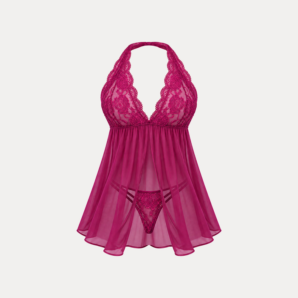 Lace Nightgown purple, black