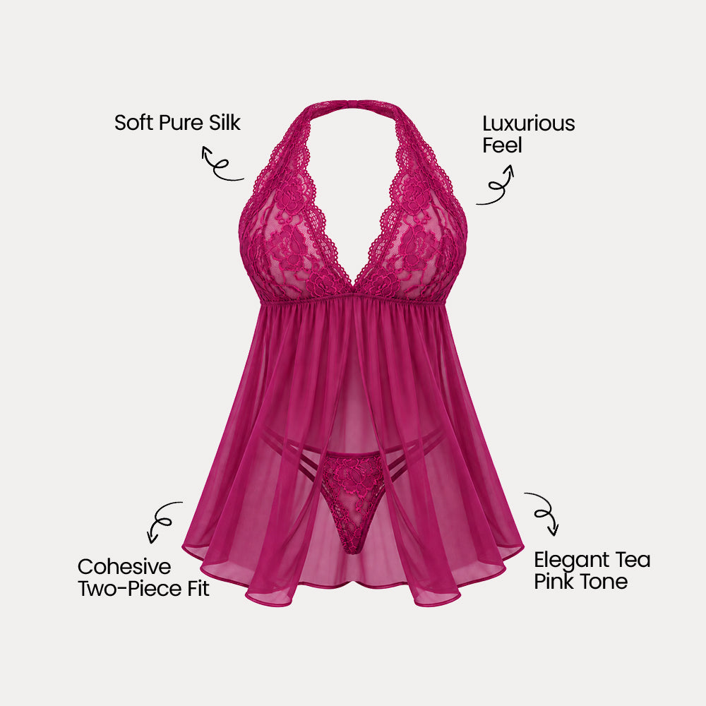 Lace Nightgown purple, black